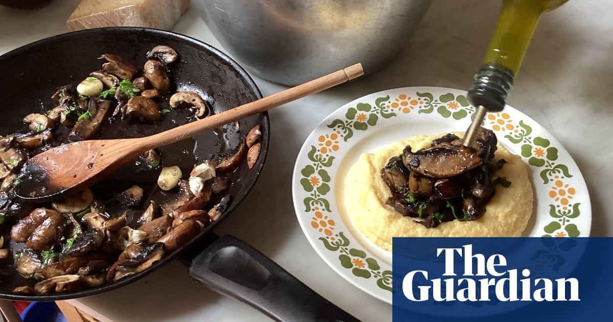 Rachel Roddy’s recipe for polenta with buttery garlic mushrooms | A kitchen in Rome